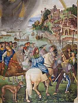 Fresco in Piccolomini Library, Siena