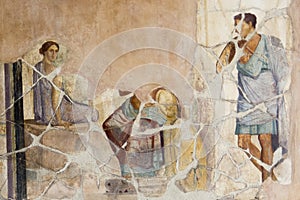 Fresco in Pompei photo