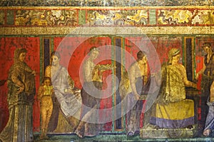 Fresco from Pompeii`s Villa of Mysteries.