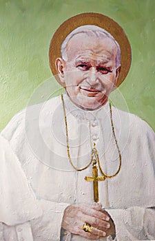 Fresco of Pope John Paul II