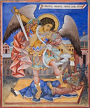 Fresco of Rila Monastery in Bulgaria