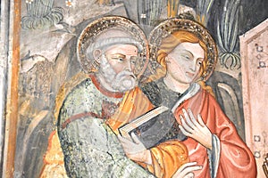 Fresco of Saint Benedict photo