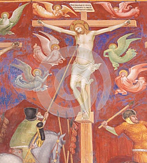 Fresco in San Gimignano - The Crucifixion