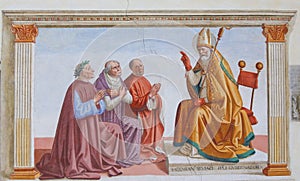 Fresco in San Gimignano, Italy