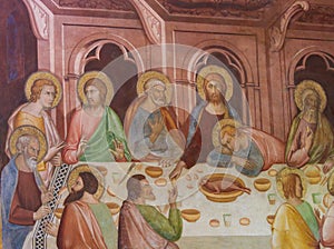 Fresco in San Gimignano - Last Supper