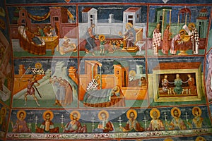 Fresco at small church, Moraca Monastery, Montenegro