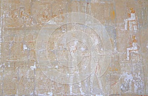 Fresco in the Temple of Hatshepsut photo