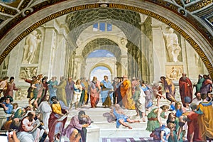 The fresco of the 16th century in the Vatican Museum