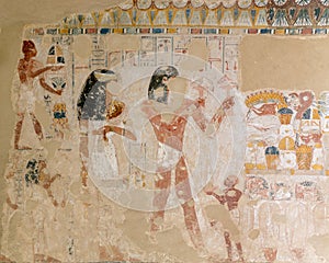 Fresco in TT69 with Menna and Henut-Tawy celebrating the Valley festival