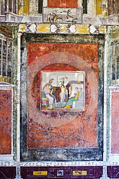 Fresco of Venus and Mars in a house of ancient Pompeii