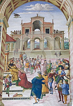 Fresco in Piccolomini Library, Siena