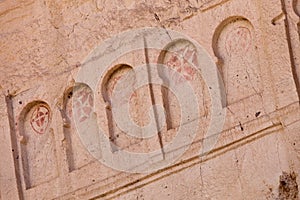Frescoe of Crosses at Goreme Church in Cappadocia