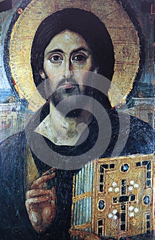 Frescoe of Saint Demetrius, city of Salonica, Greece photo