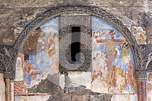 A frescoe on a wall of the Church of St Gregory the Illuminator at Ani in Turkey. photo