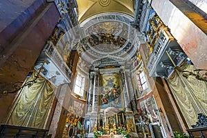 Frescoes Basilica San Giacomo Augusta Church Rome Italy