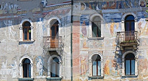 Frescoes on the Case Cazuffi-Rella in Trento