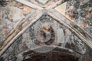 Frescoes at the church of Harman, Brasov,Transylvania, Romania