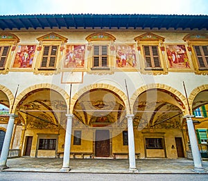 The frescoes of Santa Maria di Loreto Church, Lugano, Switzerland
