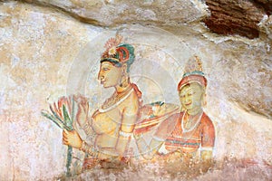 Frescoes of Sigiriya (Lion Rock )