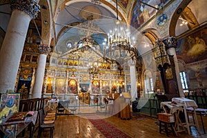 Frescoes in Sveti Nikola Saint Nicholas church in Dryanovo, Bulgaria.