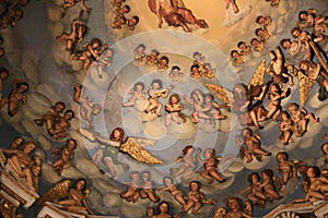 Frescoes of Tolentino Abbey, Marche, Italy