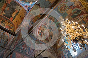 Frescoes on the walls of the Assumption Cathedral