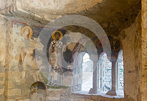 Frescoes on walls of St. Nicholas Church, Demre