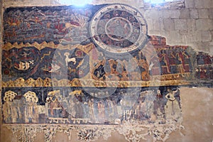 The frescoes with the zodiac in Svetitskhoveli Cathedral in Mtskheta, Georgia photo