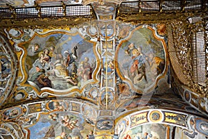 Frescos in Santa Maria dell`Ammiraglio, Palermo, Sicily Italy photo