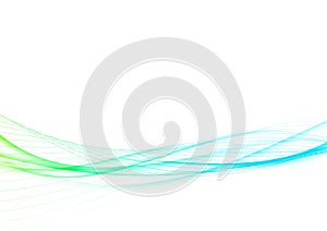 Fresh abstract soft bright swoosh spring wave wibes. Green color