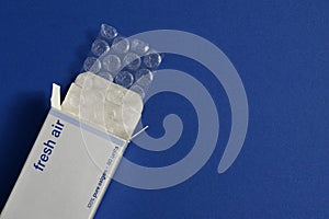 Fresh Air Bubble Wrap Blister Packs Pills Isolated