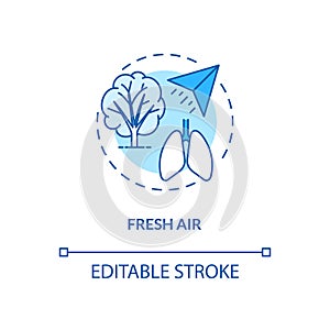 Fresh air concept icon