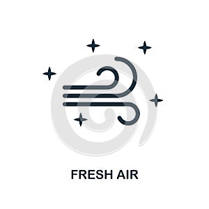 Fresh Air icon. Line style icon design from cleaning icon collection. UI. Illustration of fresh air icon. Pictogram isolated on wh