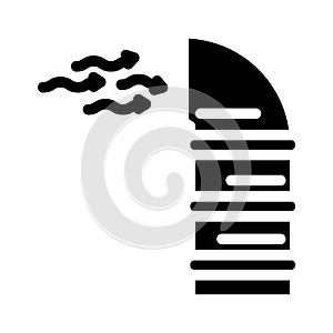 fresh air intake ventilation glyph icon vector illustration