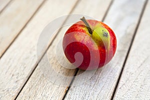 Fresh apple with funny deformation