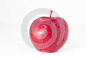 Fresh apple.Juicy ripe apple close-up on a white background.