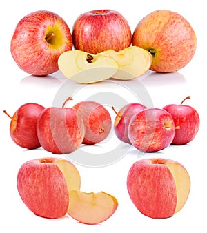 Fresh apple white background