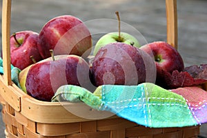 Fresh Apples in Basket