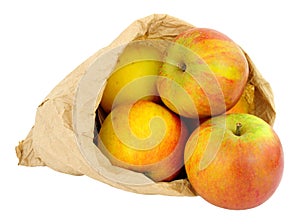 Fresh Apples In A Paper Bag