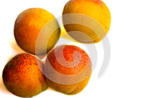 Fresh apricot fruits half. Apricot isolated on white background. Apricot collection Clipping Path. Professional studio macro