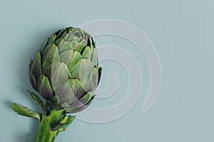 Fresh Artichoke on a grey background