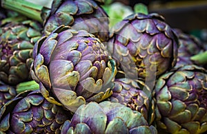 fresh artichokes at farmers market