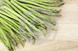 Fresh Asparagus on Cutting Board