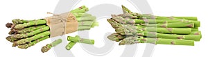 fresh asparagus isolated on white background