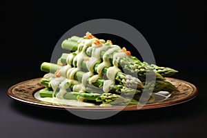 Fresh Asparagus On Plate