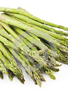 Fresh Asparagus White Background