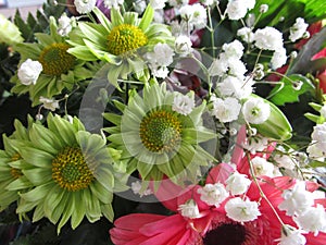 Fresh and attractive mixed bouquet flowers from the florist