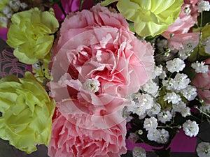 Fresh and attractive mixed bouquet flowers from the florist