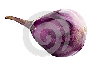 Fresh aubergine isolated on white background. Clipping path