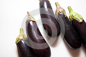 Fresh aubergines